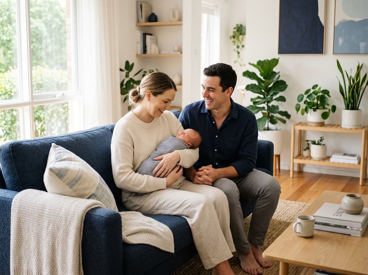 Family celebrating life milestone