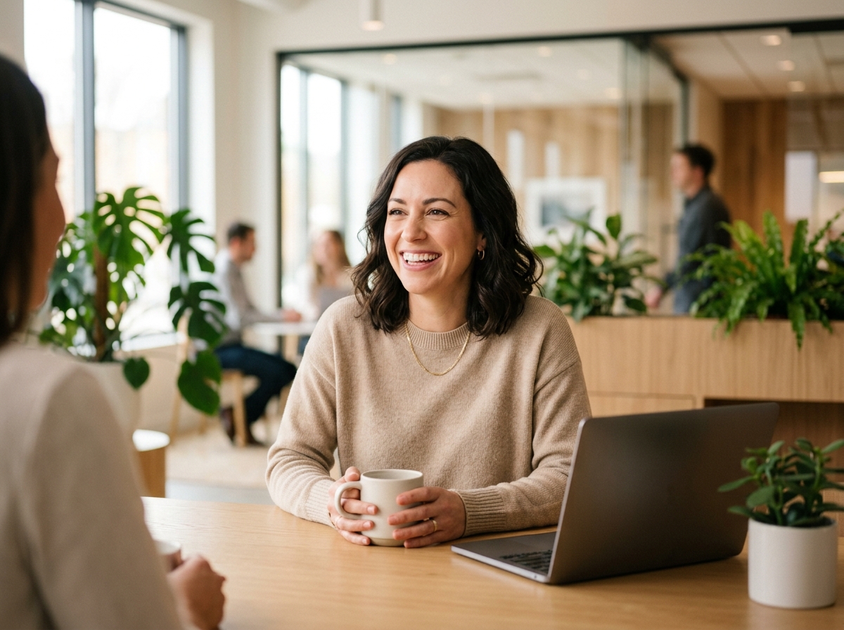 Authentic smiling employee at iRhythm
